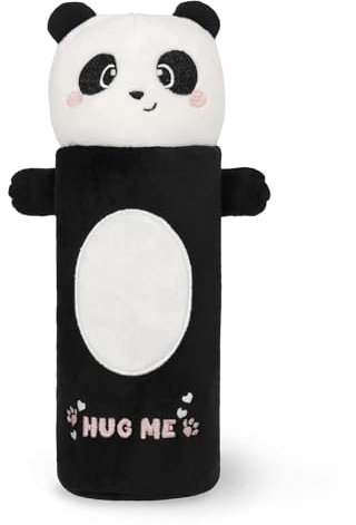Legami - Trousse Super Soft, Thème Panda, Étui Moelleux, Carton avec Dessin à colorier Inclus, 100% Polyester, Super Doux étui.