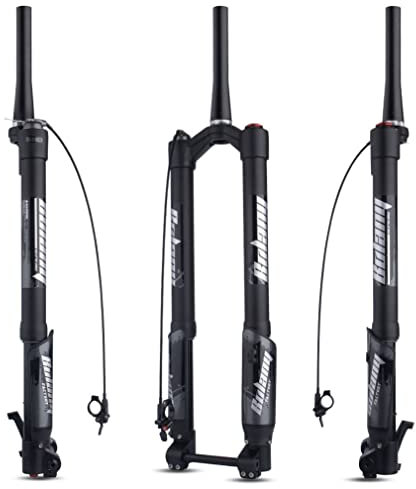 AADDFDD Forcella ad Aria invertita DH MTB 26 27,5 29 Pollici Forcella Ammortizzata per Mountain Bike da Discesa Escursione 150 mm Forcella Anteriore conica Rimbalzo Regolabile Perno passan