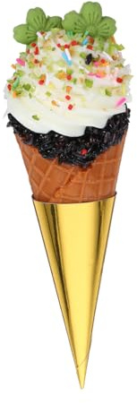 Zerodeko Eiswaffel-attrappe aus PVC Realistische Eiscreme-Simulation Eiswaffel-Modell für Dekoration und Fotografie Künstliches Essen für Zuhause und Geschäft