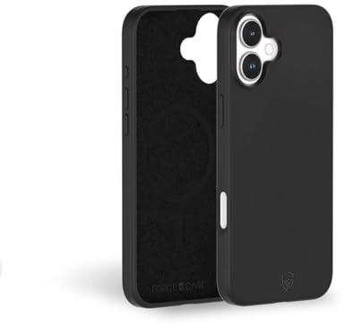 Force Case Coque Renforcée iPhone 16 Silicone Compatible MagSafe Noire - Garantie à Vie
