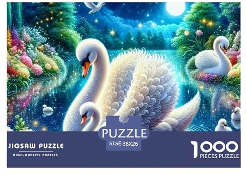 1000 StückSchwan Jigsaws StückeBeautiful and Noble Animal Puzzles Für Erwachsene Mit Erwachsene Ab 12 Jahren Brainteasing Die Herausforderung Ist Schwierig Heimdekor Geschenke38x26cm/1000pcs