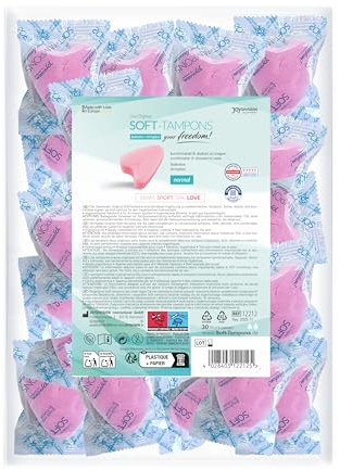JOYDIVISION Soft Tampons NORMAL, Ergonomische, Rückholfadenfreie für Sport, Alltag & Intimität - Hautfreundliches Material, universelle Passform für diskrete Anwendung, 30er