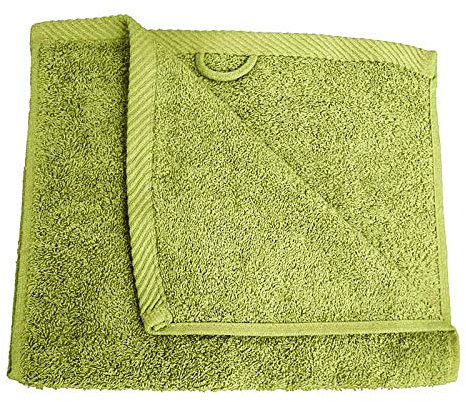 Lanudo® Luxus Gäste-Handtuch 600g/m² Pure Line 30x50 cm. 100% feinste Premium Frottier Baumwolle in höchster Qualität | Gästetücher, Gästetuch Farbe: Lime/Limone
