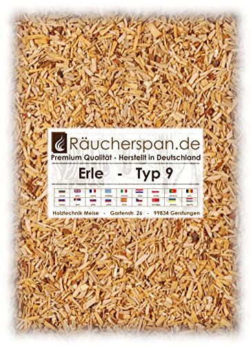 Räucherspäne Erlenholz Typ 9 Spangröße 2-4mm Premium Qualität (1.00, .)