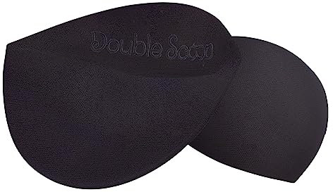 Double Scoop Women's Push up Bra Pads Insert - Breast Enhancer C Cup Black Licorice (Black)