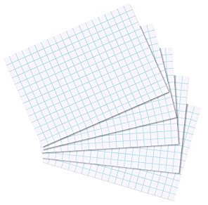 1000 Herlitz Karteikarten DIN A8 / kariert / Farbe: weiß