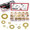hilitchi 350-pcs [10 – tamaño] latón juego de Surtido de arandelas planas – M2, M2,5 M3 M4 M5 M6 M8 M10 M12 M14