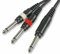 Pulse PLS00126 Prise jack mono 6,35 mm vers double prise 3 m Noir