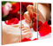 islandburner Bild auf Leinwand Frau Nagelstudio Pediküre Roter Nagellack Bilder Wandbilder Poster