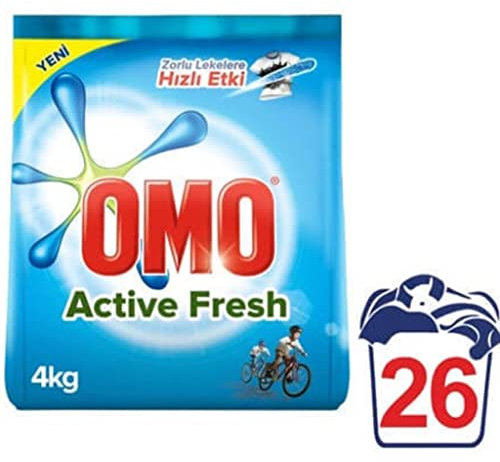 OMO Active Fresh Waschmittel für Weiß – Toz Camasir Deterjani Beyazlar Icin, 4 kg