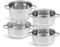 Edenberg EB-8909 5-teiliges Set Dampftöpfe aus INOX 18/10 Edelstahl Einfache Reinigung und Hygiene Ideal für gesunde Mahlzeiten Geeignet für alle Arten von Kochern