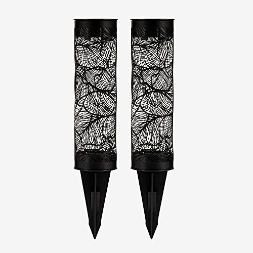Pauleen 48163 Sunshine Gloss Solar-Erdspieß 2er Set für Balkon oder Garten Schwarz Außenbeleuchtung Metall, Kunststoff Solar 1800K