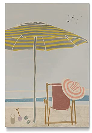 artboxONE Galerie-Print 120x80 cm Kunga - Am Strand Liegestuhl hochwertiges Acrylglas auf Alu-Dibond von The Artcircle