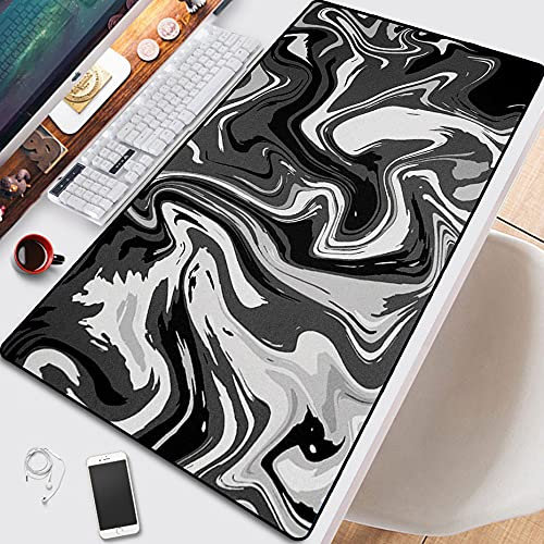NNIU Strata Liquid Computer Mauspad Gaming Mousepad Abstrakte große 900x400 Mousemat Gamer XXL Mauspad PC Desk Matte Tastaturkissen. (Color : Liquid4, Size : 90x40 cm)