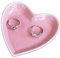 Meeshine Keramik-Schmucktablett, herzförmige Schmuckplatte Ringschale für Frauen und Mädchen, rosa Schmuck-Schmuckhalter, Ringschale für Geburtstag, Freunde, tägliche Familie
