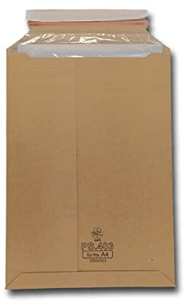 verpacking Wellpappversandtaschen Braun 250 x 353 mm ? A4 [Gr??? e und St??ckzahl w??hlbar] Kartonversandtasche Versandtasche Pappe selbstklebend Versandumschl??ge aus Wellpappe 100 St??ck