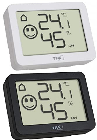TFA-Dostmann Digitales Thermo-Hygrometer TFA 30.5055 zur Temperatur und Luftfeuchte Überwachung in ihren Räumen