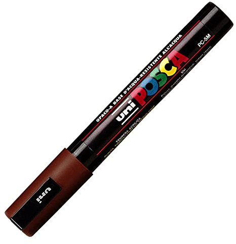 Posca Markator Uni PC-5M, Packung mit 6 Stück, Braun