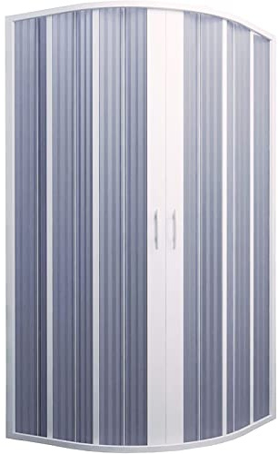 Decorspace Runde Duschkabine Flex mit breiter Öffnung in der Mitte kürzbar Made in Italy 10 Jahre Garantie (80 x 90 cm)