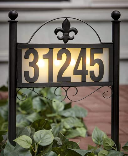DoinMaster Metal Solar Address Signs for Yard | House Numbers for Outside