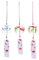 Lot de 3 carillons à vent en verre style japonais avec motif poisson rouge - Cloches pour couloir ou terrasse