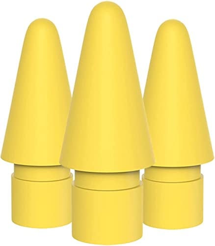 Tucana Pen Tips Compatible for Apple iPad Pencil 1st & 2nd Generation (3-Pack) (Yellow)