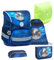 Belmil ergonomischer Schulranzen Set mit Regenschutz 5 -teilig für Kinder 1-4 Klasse Grundschule/Brustgurt/Magnetverschluss (Football 4)