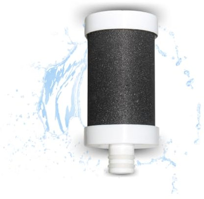 HAHN Technology® Aktivkohle-Ersatzkartusche – Mit Keramikkügelchen & Mikrofilter, reduziert Chlor, Gerüche & Schadstoffe, entwickelt in Deutschland