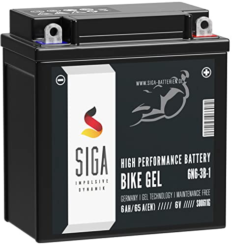 SIGA 6N6-3B-1 GEL Roller Batterie 6V 6Ah ersetzt 2,3Ah 00611 CB 125 SL