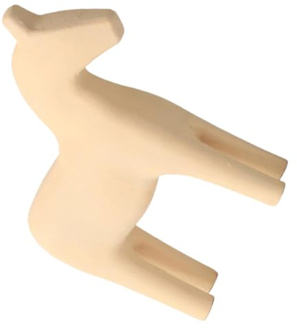 CLISPEED Mini Holzpferd Figur Holzskulptur Ornamente, Baumstamm Deko Objekt Tierfiguren Holz Statue Pferdchen Skulptur Holzpuppen Wohnzimmer Bookshelf Decoration