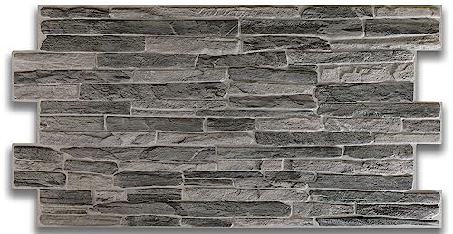 Grace Baltic 3D Wandpaneele zur Dekoration von Innenwänden aus PVC (34, Schiefer Scura.), 16.66 m2