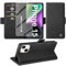Giyer Handyhülle für iPhone 15 Hülle mit Schutzfolie, Standfunktion Kartenfach Wallet Premium Leder Schutzhülle für iPhone 15 5G 2023 Flip Case Cover Tache Stoßfeste Klapphülle (Schwarz)