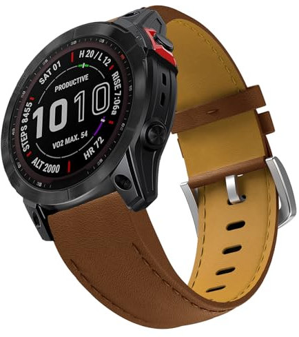 Supore für Garmin Fenix 7X Armband, 26mm Leder Uhrenarmband für Garmin Fenix 8 51mm/Fenix 7X Pro/Fenix 6X Pro/Fenix 6X, Quick-fit Weiches Band für Fenix 3 HR/Fenix 5X/Fenix 5X Plus