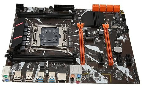 Cuifati DDR4-Mainboard-Desktop-Computer-Motherboard X99 LGA2011 3 für PC, 4 Hintere USB3.0, DDR4-Quad-Channel-Speicher, NVME PCIE X4-Kanäle, 7-Phasen-Stromversorgung,