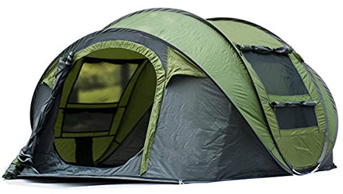 RajoNN Zelt Outdoor-Zelt, 3–4 Personen, Camping-TeAutomatische Öffnung, einlagige Überdachung, wasserdichte Anti-Sonnenschutz-Kuppelzelte