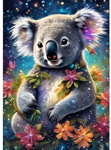 MAXBYE Koala DIY Diamond Painting für Erwachsen, Tier 5D Diamond Painting Bilder Set, Diamant Kunst Handwerk für Home Wand Décor 30x40cm