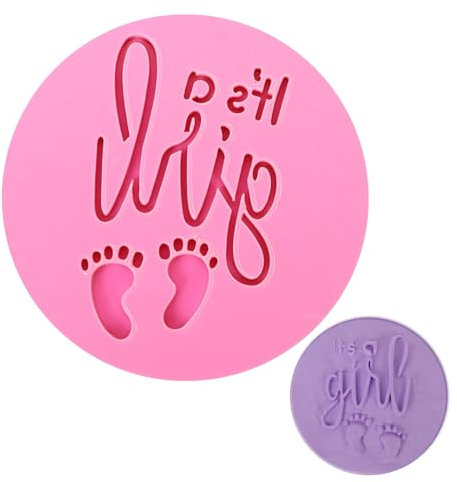 Baby Shower Embosser Stamp, 3D Design Cookie Stamp for Cupcake,Cake,Cookie,Fondant Decoration (Style 1)