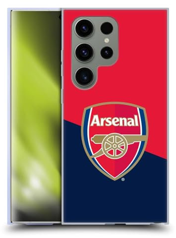 Head Case Designs Offizielle Arsenal FC Logo Blau Und Rot Wappen 2 Gelhülle [Militärischer Schutzgrad] Kompatibel Mit Samsung Galaxy S24 Ultra 5G Und Kompatibel Mit MagSafe