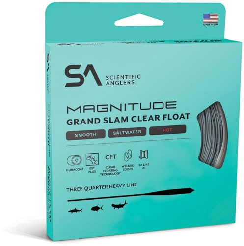 Scientific Anglers Magnitude Smooth Grand Slam Clear Tip Fly Fishing Line for Saltwater Flats, Clear Tip Floating, Horizon/Clear - 8 wt.