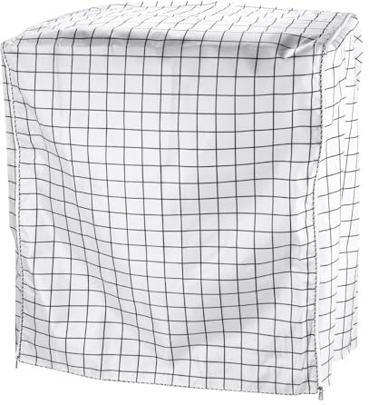 sourcing map Dryer Cover Washing Machine Cover 28Wx28Dx41H Inch White Grid Cover for Dryer Washer