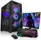 SYSTEMTREFF Gaming Komplett PC Set Intel Core i7-14700KF 20x5.6GHz | Nvidia RTX 5060 TI 16GB | 1TB M.2 NVMe | 32GB DDR5 RAM | 27 TFT Monitor | Desktop Paket Computer für Gamer