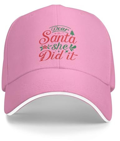 „Dear Santa She Did It-Mütze für Herren, Baseballmützen, lustige Mützen