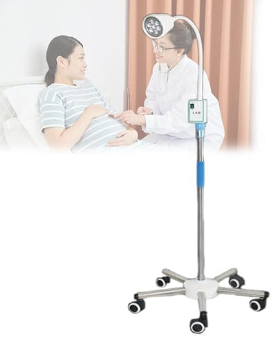 Hilfsleuchte For Gynäkologische Untersuchungen, Mobile LED-Untersuchungsleuchte For Chirurgische Eingriffe, Lampe For HNO-Zahnchirurgie Und Haustiere Mit Bodenständer, 360 ° Drehbares Universalrad