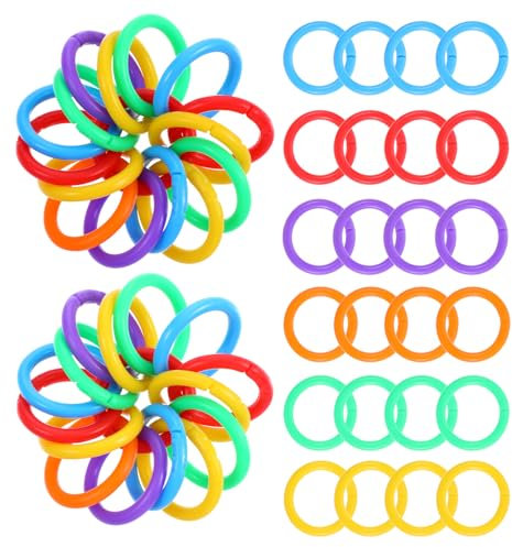 Binderinge Kunststoff 210 Stück Schlüsselanhänger Karteikarten Ring 20mm Buchring Loseblatt Verbinder Ringe Mehrfarben Buchbinderinge für Fotoalbum Scrapbook Album Handwerk Papier Karten