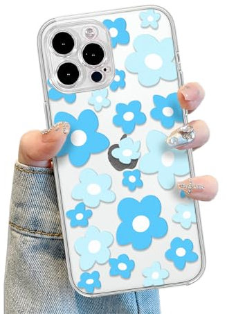 Compatible for iPhone 11 Pro Case Cute Clear Flower Floral Color Design for Girls Women, Soft TPU Slim Profile Anti-Slip Protective Phone Girly Case for iPhone 11 Pro