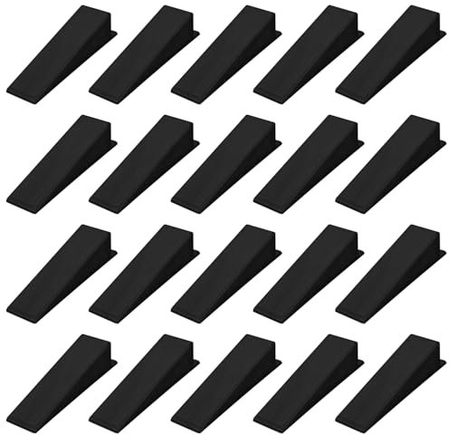 20Pcs Fence Panel Wedges, Fence Panel Clips Plastic Wedges Plastic Fence Panels Fence Wedges to Stop Banging for Stop Fence Panels Rattling Banging Building Assembly (Black)