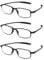 KHYYQUA 3er-Pack Flexibel Lesebrille,Anti-Blaulicht,Klappbar Faltbrillen,Kleine Kompakte Brille,schlagfest, kratzfest, biegbar, rutschfest, Unisex,+2.0