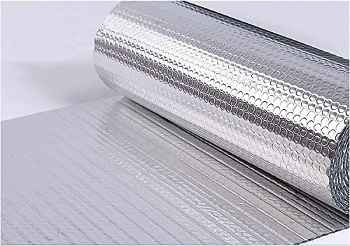 Aluminum Bubble wrap Insulation Bubble Radiator Foil Insulation Garage Insulation Kit Foil Insulation Double Aluminium Bubble (Size : 1X30M/3.28X98.4FT)