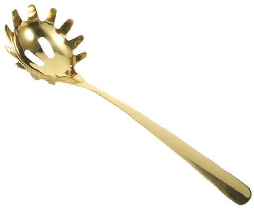 WOONEKY Pulversc halen Pastateller sejf spagnummoss bescherung essstã¤bchen Nudel -Zange Küchenlöffel kochlöffel hochzeitsdekoration Küchensieb Küchenzubehör Edelstahl 304 Golden