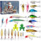 Adventskalender des Fischerei Tackle Tackle, Fischerei Adventskalender 2024 24 Tage des Countdown -Fischerei -Tackle -Adventskalenders beinhaltet verschiedene Köder für Männer, Angler, Angelbegeister